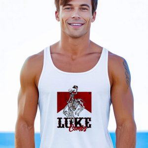 Western Luke Combs Bullhead Cowboy Skeleton Tank Top