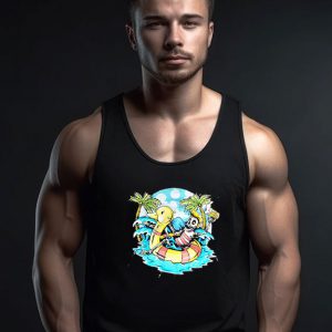 Yellow Hair Skull Holiday Beer Vacation Unisex Tank Top