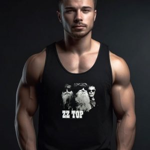 ZZ Top B&W Photo 2012 Tour Tank Top