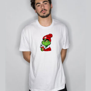 Leopard Grinch Kansas City Chiefs drinking Xmas T Shirt