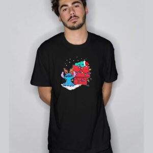 Retro Stitch And Scrump Christmas Lights T Shirt