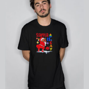 Santa Gay Pride Christmas Parody T Shirt