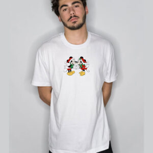 Santa Mickey And Minnie Love Christmas T Shirt