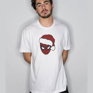 Spiderman Marvel Comics Santa Hat Graphic T Shirt