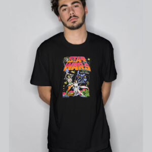Star Wars Star Duel Luke And Leia Comic Book Cover Graphic T Shirt
