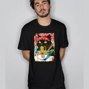 Cat Ramen Japanese Funny Cat Kawaii Cat Anime T Shirt