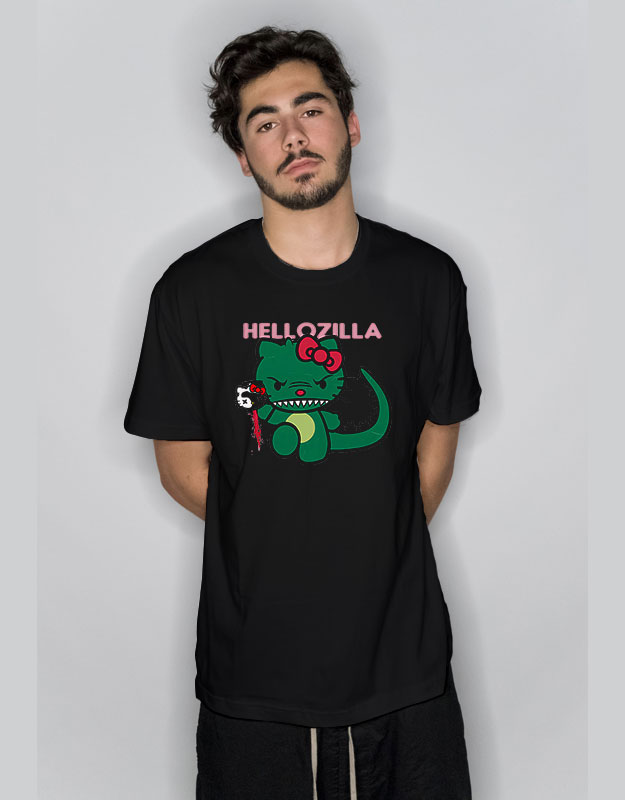 Hellozilla Hello Kitty T Shirt