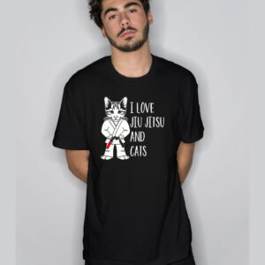 I Love Jiu Jitsu And Cats T Shirt