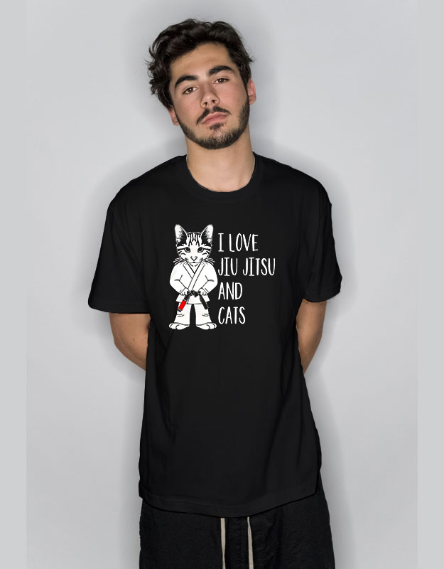 I Love Jiu Jitsu And Cats T Shirt