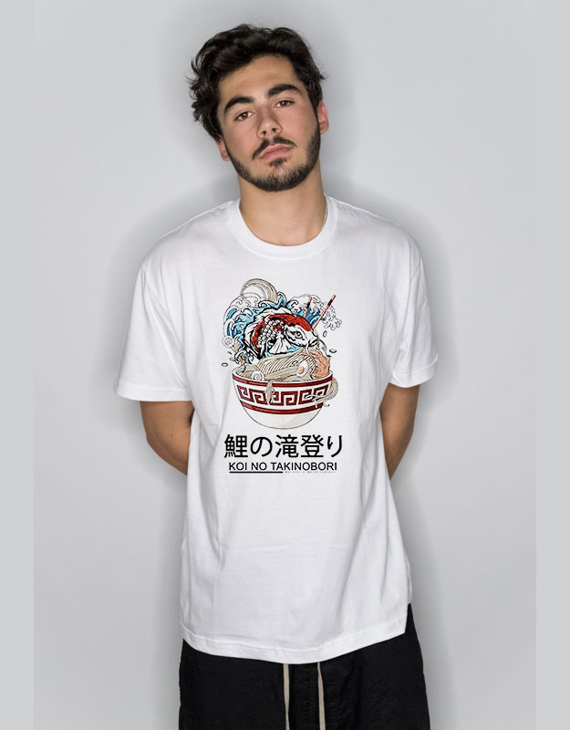 Koi No Takinobori Fish Japan Great Wave Off Kanagawa T Shirt